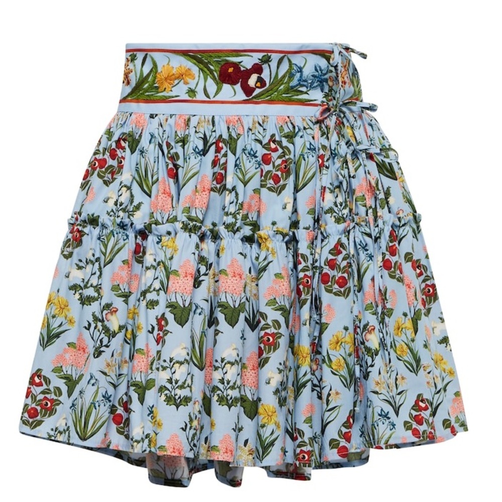 AGUA BY AGUA BENDITA
Grosella floral cotton miniskirt - small